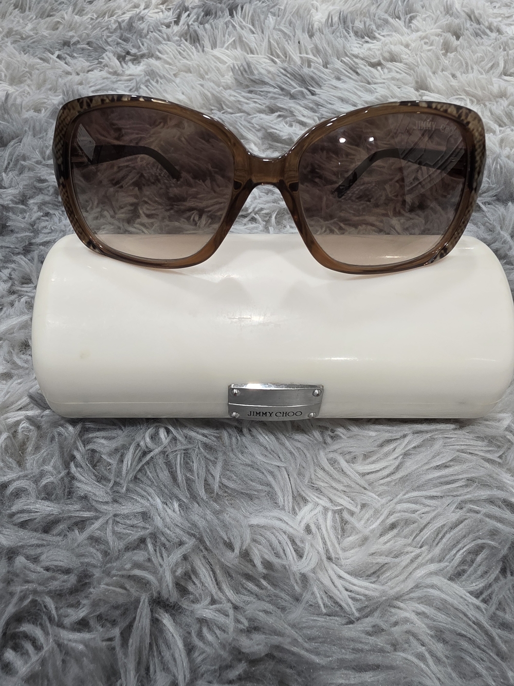 Jimmy Choo Women's Brown Gradient Oversized Sunglasses